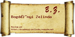 Bogdányi Zelinda névjegykártya